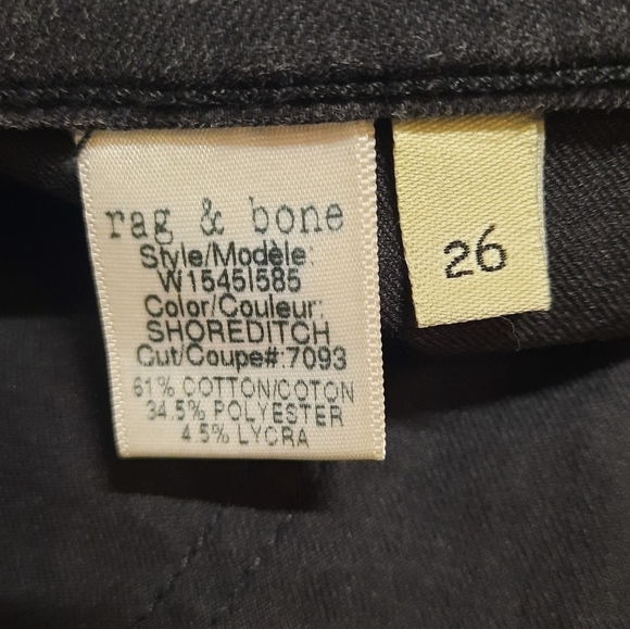 rag & bone (Size 26) Lace Up Jean Black - Picture 6 of 8